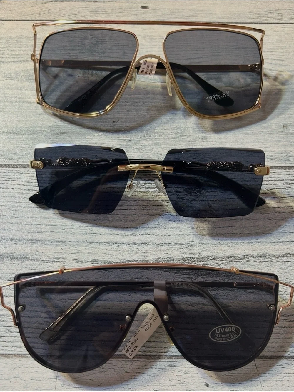 Trendy fashion, sunglasses bundle of (3)